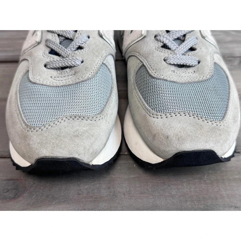 New Balance 574+ Platform Sneakers Grey White WL574ZBA Womens 11 Chunky Shoe - Picture 8 of 11